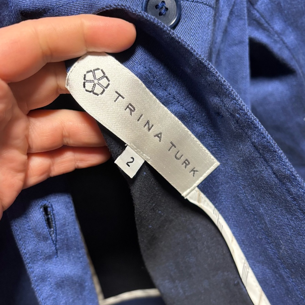 Trina Turk linen blend Etta blazer, size 2 - Picture 7 of 8